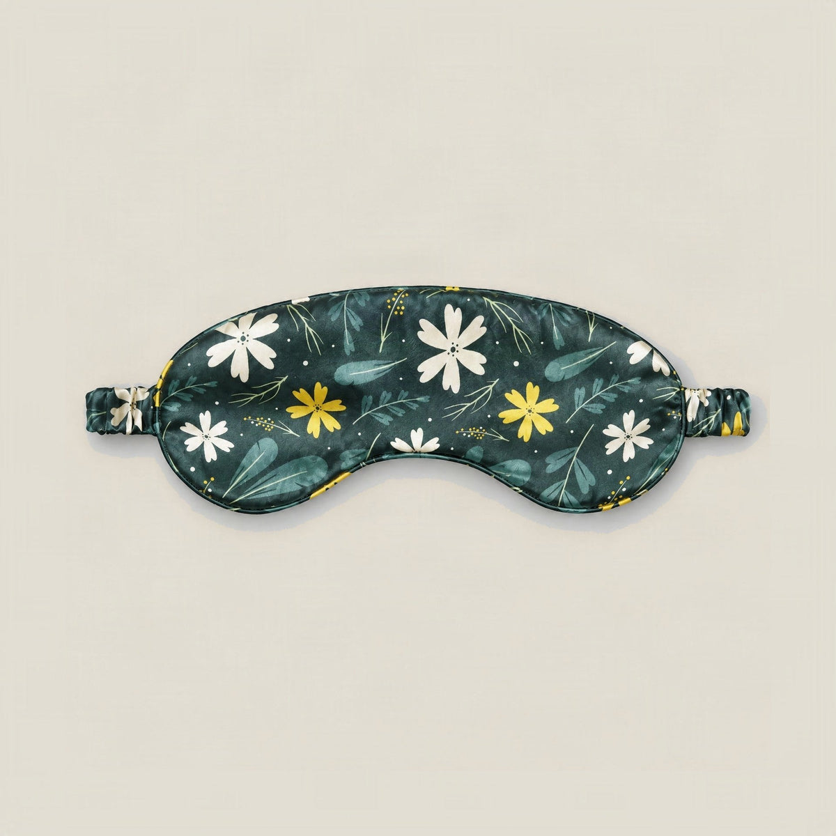 Verdant Jade Printed Mulberry Silk Sleep Eye Mask