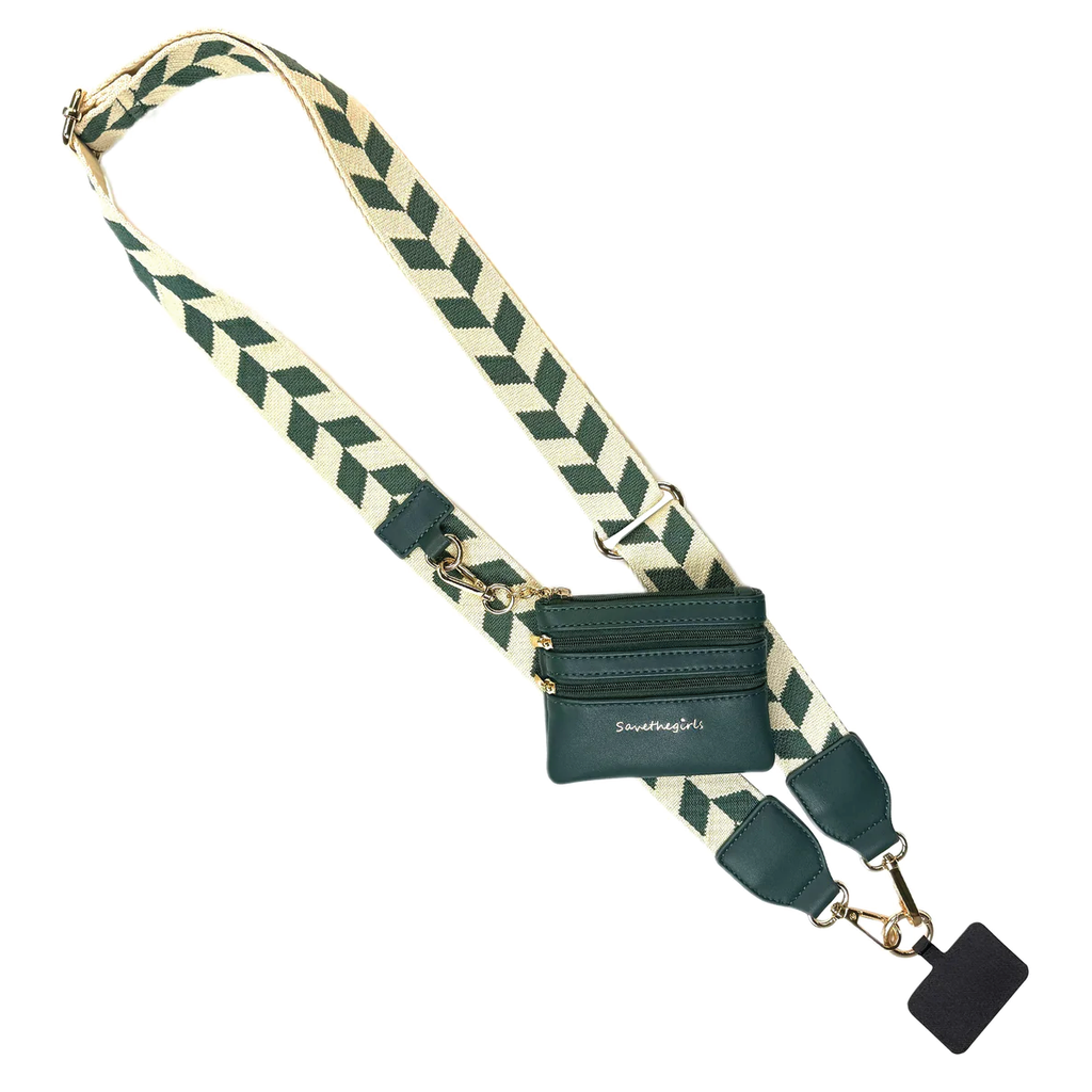 Clip & Go Green Chevron