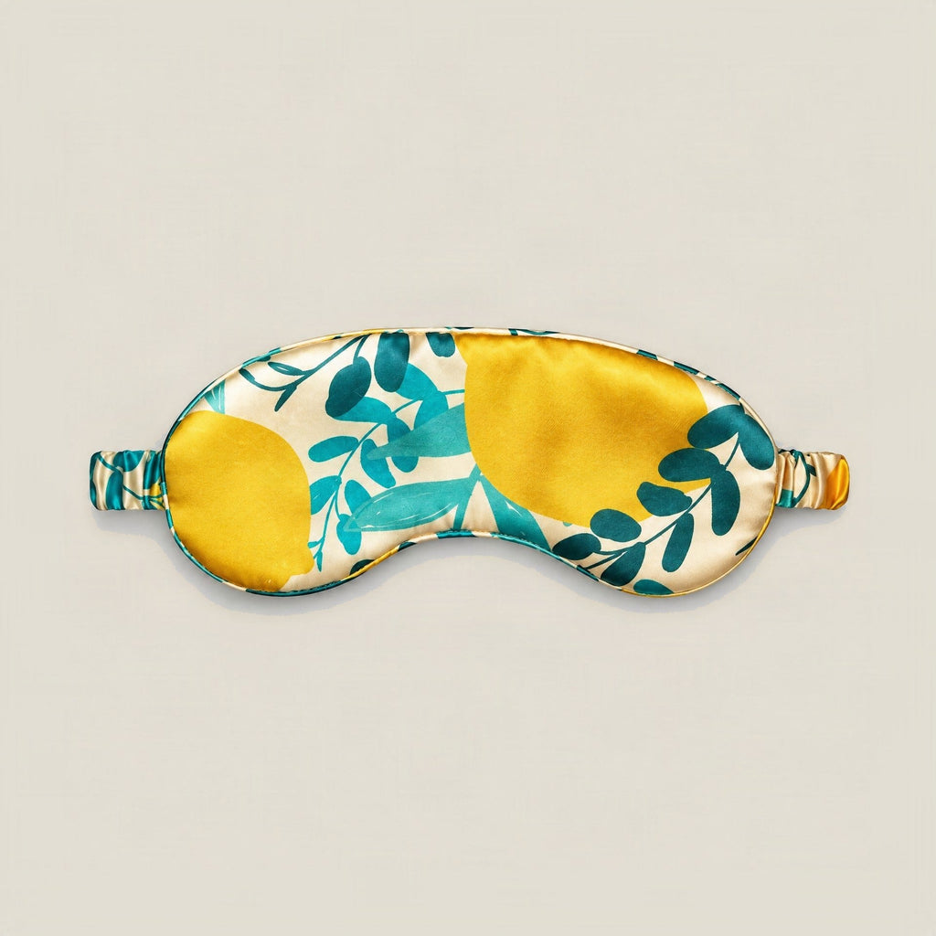 Half Snow Printed Mulberry Silk Sleep Eye Mask