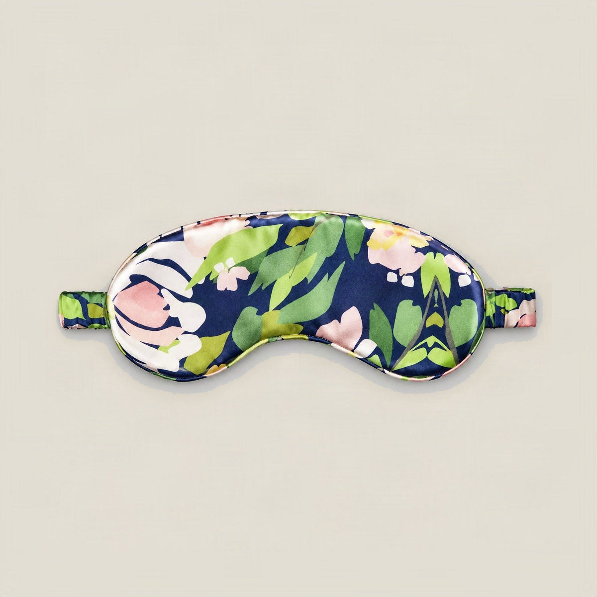Misty Gray Printed Mulberry Silk Sleep Eye Mask