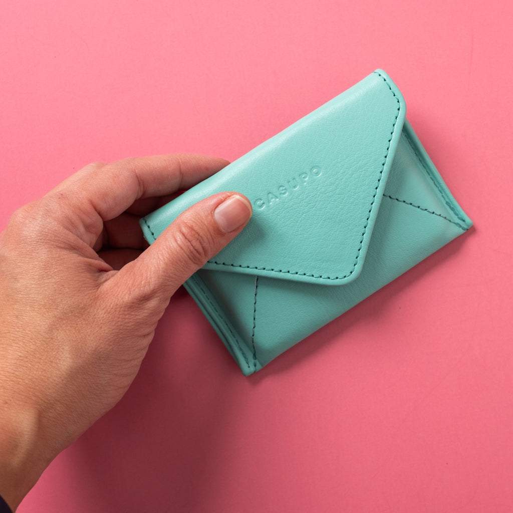 Mini Envelope Wallet With RFID protection - Baby Blue