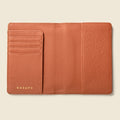 Leather Passport Wallet with RFID - Tan