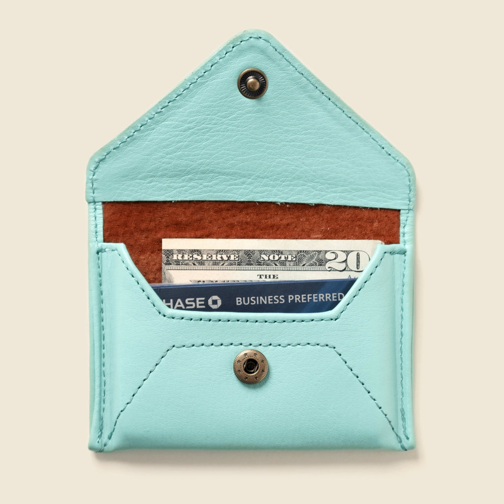 Mini Envelope Wallet With RFID protection - Baby Blue