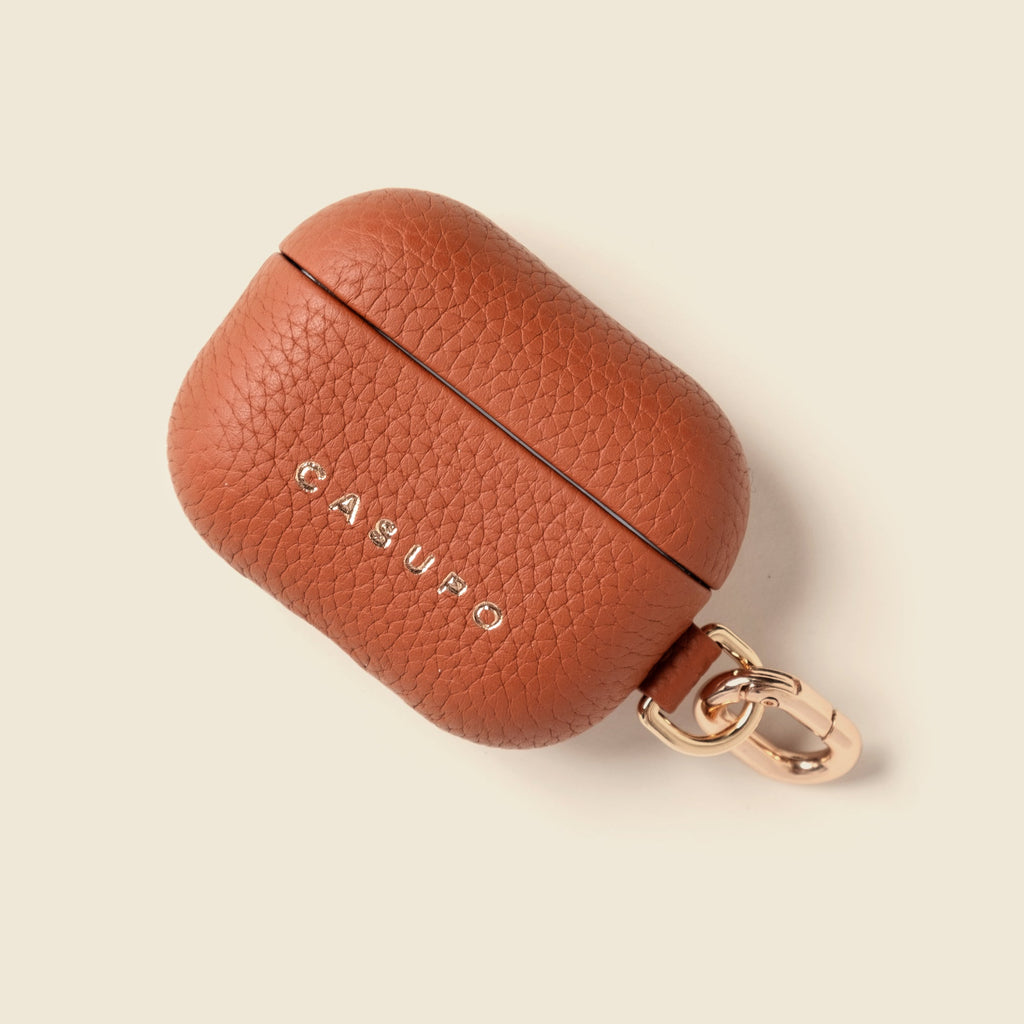 Leather Airpod Case - Tan