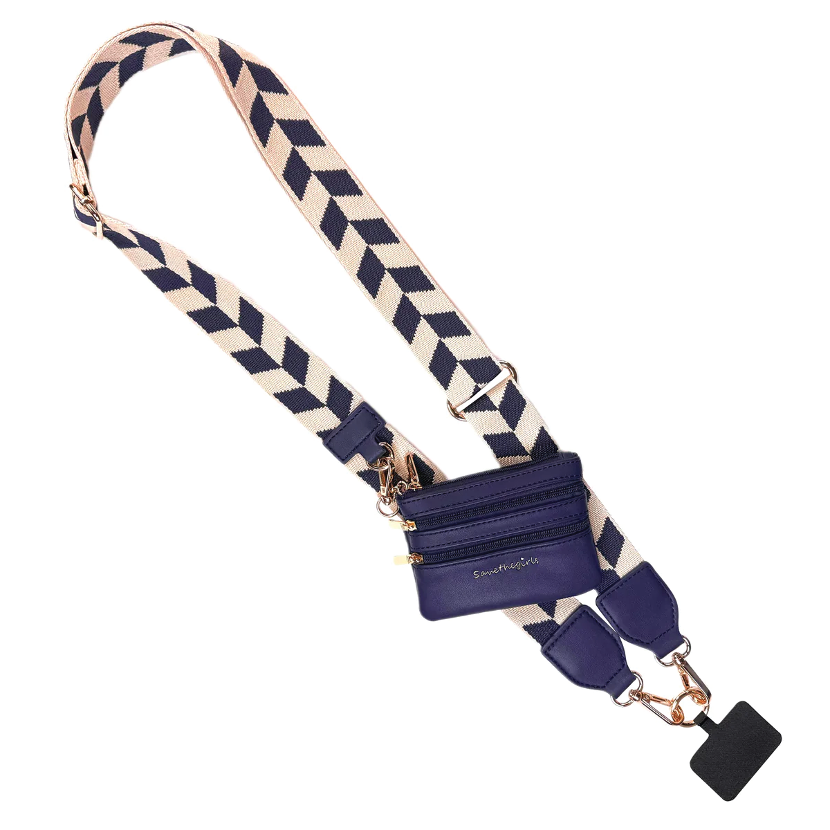 Clip & Go Navy Chevron