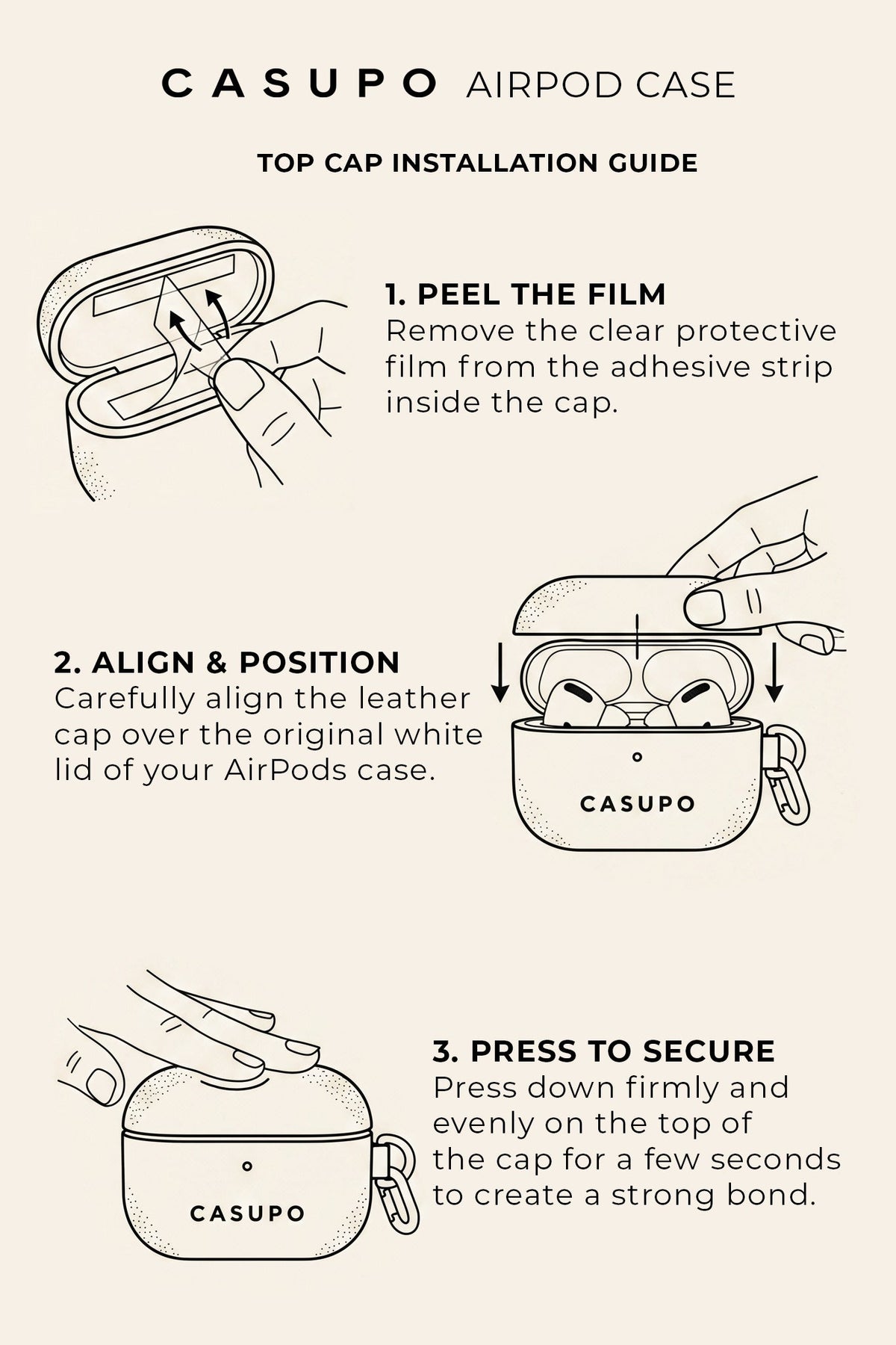 Leather Airpod Case - Tan