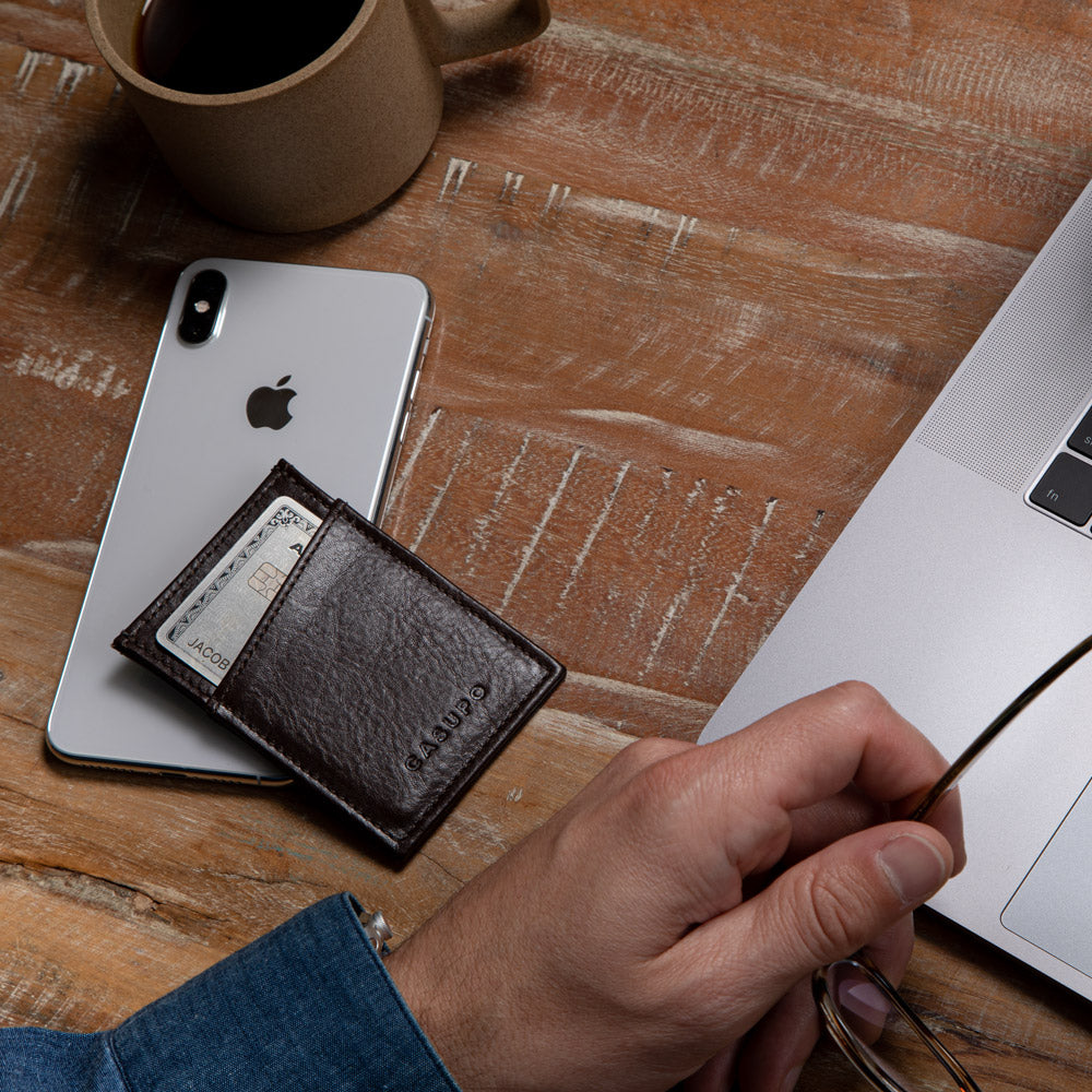 Minimalist Wallet with RFID protection - Brown
