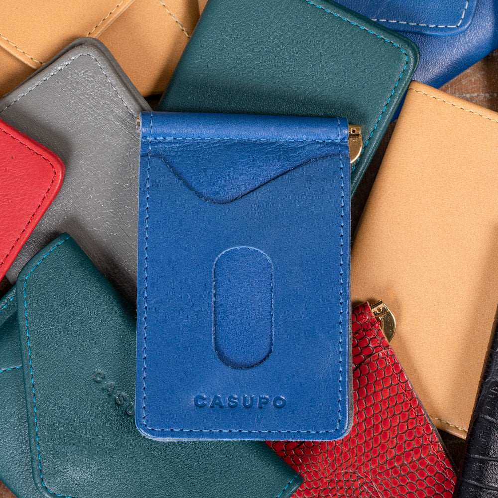 Money Clip Wallet - Cobalt
